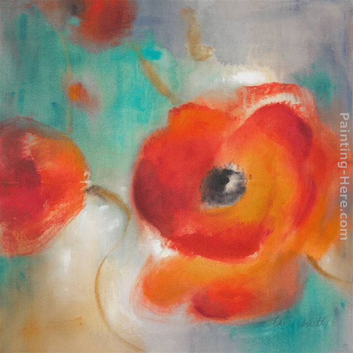 Scarlet Poppies in Bloom II painting - Lanie Loreth Scarlet Poppies in Bloom II art painting